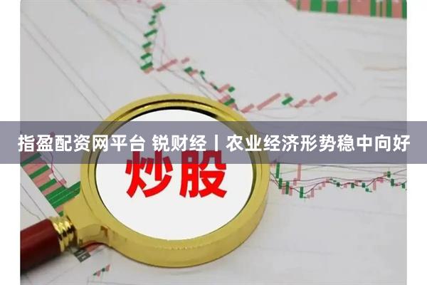 指盈配资网平台 锐财经丨农业经济形势稳中向好